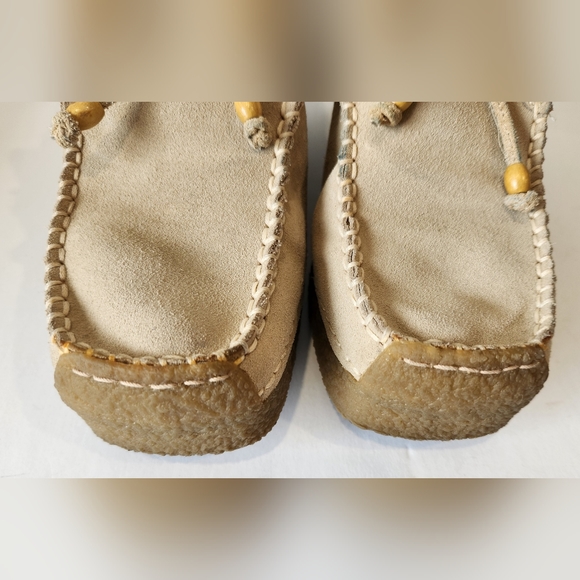 Vintage 90s Y2K Candies Platform Loafer Shoes Women 7 Chunky Suede Heel RARE - Picture 3 of 9